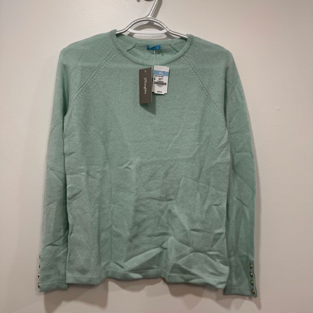 J Mclaughlin‎ Womens Jamey Cashmere NEW Sweater Small Blue Long Sleeve Knit Soft